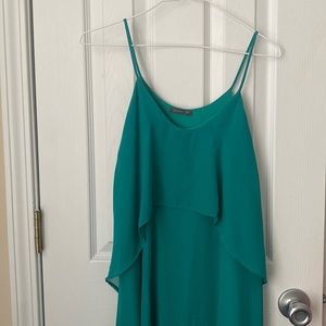 Teal high-low summer dress